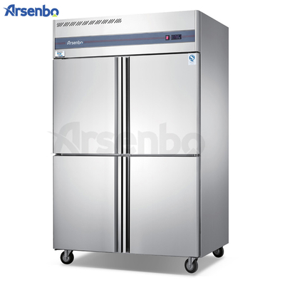 500-1600L Commercial Stainless Freezer , Soundless Twin Fridge And Freezer