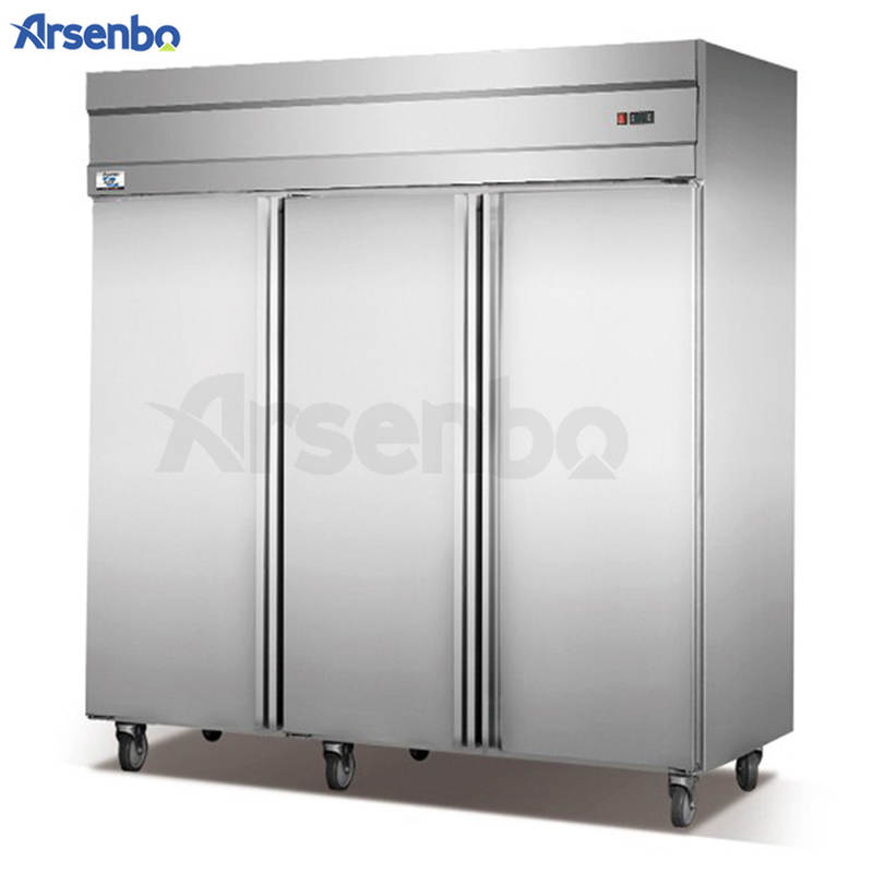 500-1600L Commercial Stainless Freezer , Soundless Twin Fridge And Freezer